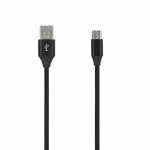 SEEK TOTI USB-A kuni Micro USB, 2 m punumisega kaabel 2A, must