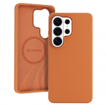 Liavec Silky &uuml;mbris metallist kaamera raamiga Samsung Galaxy S26 Ultra jaoks oranž