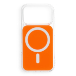 Case for iPhone 18 Pro / 17 Pro Clear Fusion Mag Cover compatible with MagSafe orange