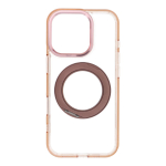 Case for iPhone 16 PRO Frame Circle Stand compatible with MagSafe gold