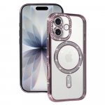 Bling Magsafe &Uuml;mbris jaoks Iphone 17 roosa