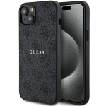 Guess 4G Collection Leather Metal Logo MagSafe &Uuml;mbris jaoks iPhone 15/14/13 - must