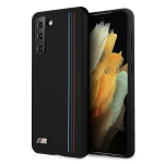 BMW Silikoonist triibud M kollektsiooni &uuml;mbris Samsung Galaxy S21+ jaoks - must