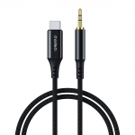 Choetech AUX006 USB-C / mini jack 3.5mm kaabel 1 m - must