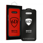Tel Protect Full Glue 6D Matt karastatud klaas Iphone 17 Pro Max mustale telefonile