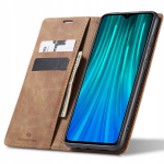 Spacecase piniginės dėklas Redmi Note 8 Pro &scaron;viesiai rudas