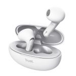 Trust Yavi - juhtmevaba Earbuds Bluetooth TWS with Charging &uuml;mbris & ENC (valge)