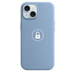 Telefono dėklas "Silicone Case v2" iPhone 15 Plus / Winter Blue / su pakuote