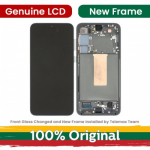 Ekranas skirtas Samsung S916 S23 Plus su rėmeliu / Cream / (Atnaujintas: Telemax)