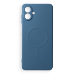 Case for Samsung A08 Silicone Mag Cover compatible with MagSafe (camera protection) blue