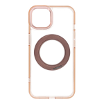 Case for iPhone 13 Frame Circle Stand compatible with MagSafe gold