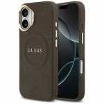 GUESS &uuml;mbris jaoks IPHONE 17 compatible with MagSafe GUHMP17SPSAMSECW (PU W/ Peony Hot Stamp) brown