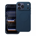 Silikoninis Magnetinis (didelė anga) dėklas telefonui, suderinamas su MagSafe, skirtas IPHONE 17 Pro Max, mėlynas