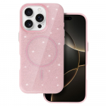 Magnetinis Itin Plonas Blizgus dėklas Iphone 13 Pro Max &scaron;viesiai rožinė