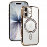 Bling Magsafe &Uuml;mbris jaoks Iphone 17 kuldne