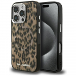 Karl Lagerfeld IML Leopard Pattern MagSafe &Uuml;mbris jaoks iPhone 16 Pro Max - Brown