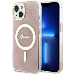 Guess GUHMP14SH4STP iPhone 14 / 15 / 136.1" rožinis/rožinis hardcase 4G MagSafe