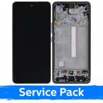 LCD Ekraan &Uuml;hildub Samsung A536 A53 5G Koos Frame / Must / (Service Pack)