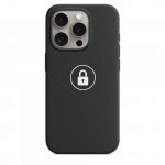 Telefono dėklas "Silicone Case v2" iPhone 15 Pro / juodas / su pakuote