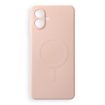 Case for Samsung A08 Silicone Mag Cover compatible with MagSafe (camera protection) pink