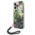 Guess GUOHCP14XHFLSB iPhone 14 Pro Max 6.7 "sinine / sinine hardcase Flower Strap