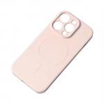 MagSafe compatible silicone &uuml;mbris jaoks iPhone 15 Pro Silicone &Uuml;mbris - cream