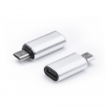 Adapteris Type-C į Micro USB &ndash; sidabrinis