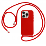 Dirželis silikoninis dėklas telefonui Iphone 12/12 Pro dizainas 1 raudonas