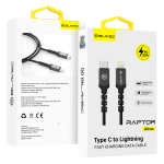Blavec Kaabel Raptor braided - Type C to Lightning - PD 20W 2,4A 2 metres Apple CarPlay (CRA-CL24BG20) must-hall