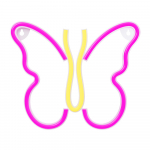 Neon LED Light BUTTERFLY roosa NNE03 Neolia