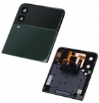 Ekranas Samsung F711 Z Flip3 5G su lietimui jautriu stikliuku ir rėmeliu i&scaron;orinis (Outer) Black originalus (used Grade B)