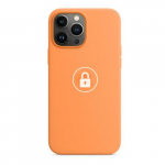 Dėklas "Silicone Case v2" skirtas iPhone 13 Pro Max / Marigold / su įpakavimu