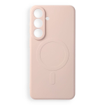 Case for Samsung S26 FE Silicone Mag Cover compatible with MagSafe (camera protection) pink