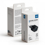 Phone charger Blue Star Nano GaN USB C + USB A QC4.0 PD 3A 25W VT-331 black