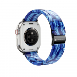 FORCELL F-DESIGN FA04 marmuro tekstūros dervos dirželis APPLE Watch 42 / 44 / 45 / 49 mm mėlynas