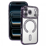 Bling Magsafe &Uuml;mbris jaoks Iphone 17 Pro purple