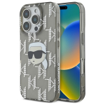 Karl Lagerfeld IML Karl Head Electroplated iPhone 16 Pro &Uuml;mbris - must