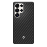 Spigen Enzo Aramid GP-FPS938PGABW Silicone &Uuml;mbris with Built-in MagFit Ring jaoks Samsung Galaxy S25 Ultra - must