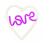 Neon LED Light LOVE HEART lilla valge NNE02 Neolia