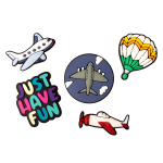 3D Sticker Travel 5pcs set