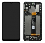 Ekranas Samsung A326 A32 5G 2021 su lietimui jautriu stikliuku ir rėmeliu Black originalus (service pack)