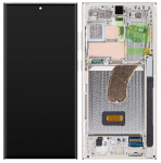 Ekranas Samsung S918 S23 Ultra 5G su lietimui jautriu stikliuku ir rėmeliu Lavender originalus (used Grade B)