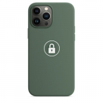 Dėklas "Silicone Case v2" skirtas iPhone 13 Pro Max / Eucalyptus / su įpakavimu