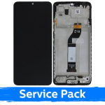 LCD ekraan &uuml;hilduv Xiaomi Redmi 13C 4G / Redmi 13C 5G / Poco C65 must raamiga (Service Pack)