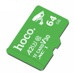 M&auml;lukaart microSD 64 GB, klass 10, UH-1, U3, V30, A2, Hoco, roheline