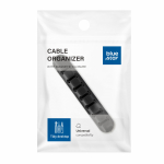Blue Star PJ-OCZ8 silikoonist isekleepuv hoidik 7 kaablile - must (1 tk.)