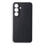 Case for Samsung S26 FE Silicone Mag Cover compatible with MagSafe (camera protection) black