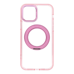 Case for iPhone 12 Frame Circle Stand compatible with MagSafe pink