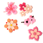 3D Sticker roosa blossom 5pcs set