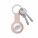 Crong Silicone &uuml;mbris seadmele Apple AirTag 1 / 2, v&otilde;tmer&otilde;ngaga, liivaroosa